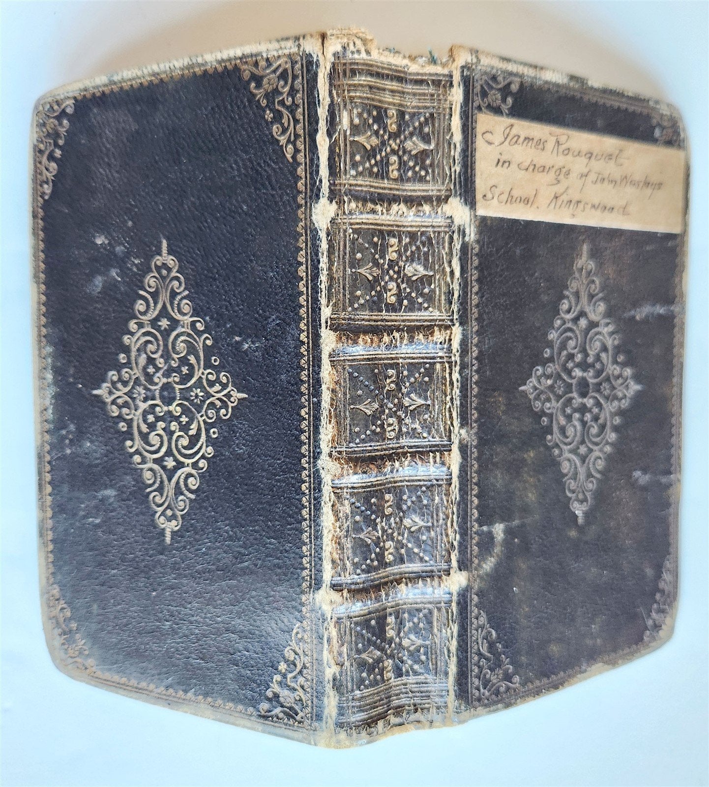 1736 BOOK of PSALMS antique in ENGLISH original binding 18th CENTURY PROVENANCE