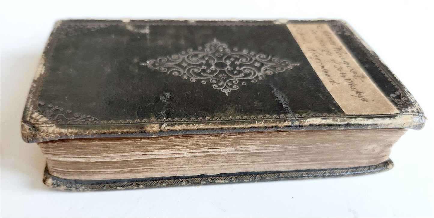 1736 BOOK of PSALMS antique in ENGLISH original binding 18th CENTURY PROVENANCE