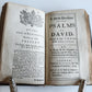 1736 BOOK of PSALMS antique in ENGLISH original binding 18th CENTURY PROVENANCE