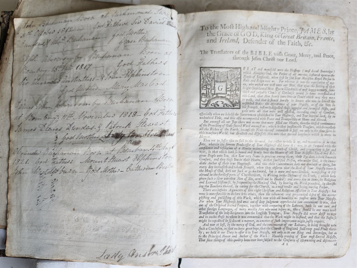 1703 BIBLE in ENGLISH antique London: Charles Bill & Executrix of Thomas Newcomb