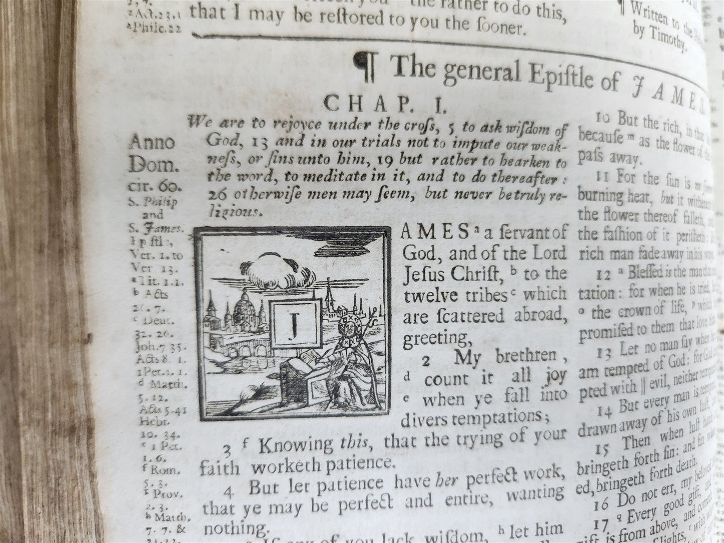 1703 BIBLE in ENGLISH antique London: Charles Bill & Executrix of Thomas Newcomb
