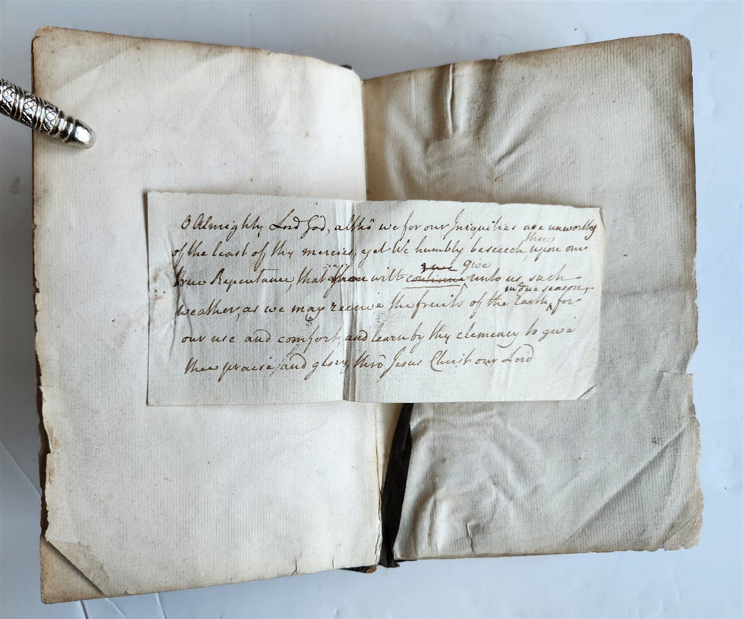 1745 BOOK of PSALMS antique in ENGLISH original binding 18th CENTURY