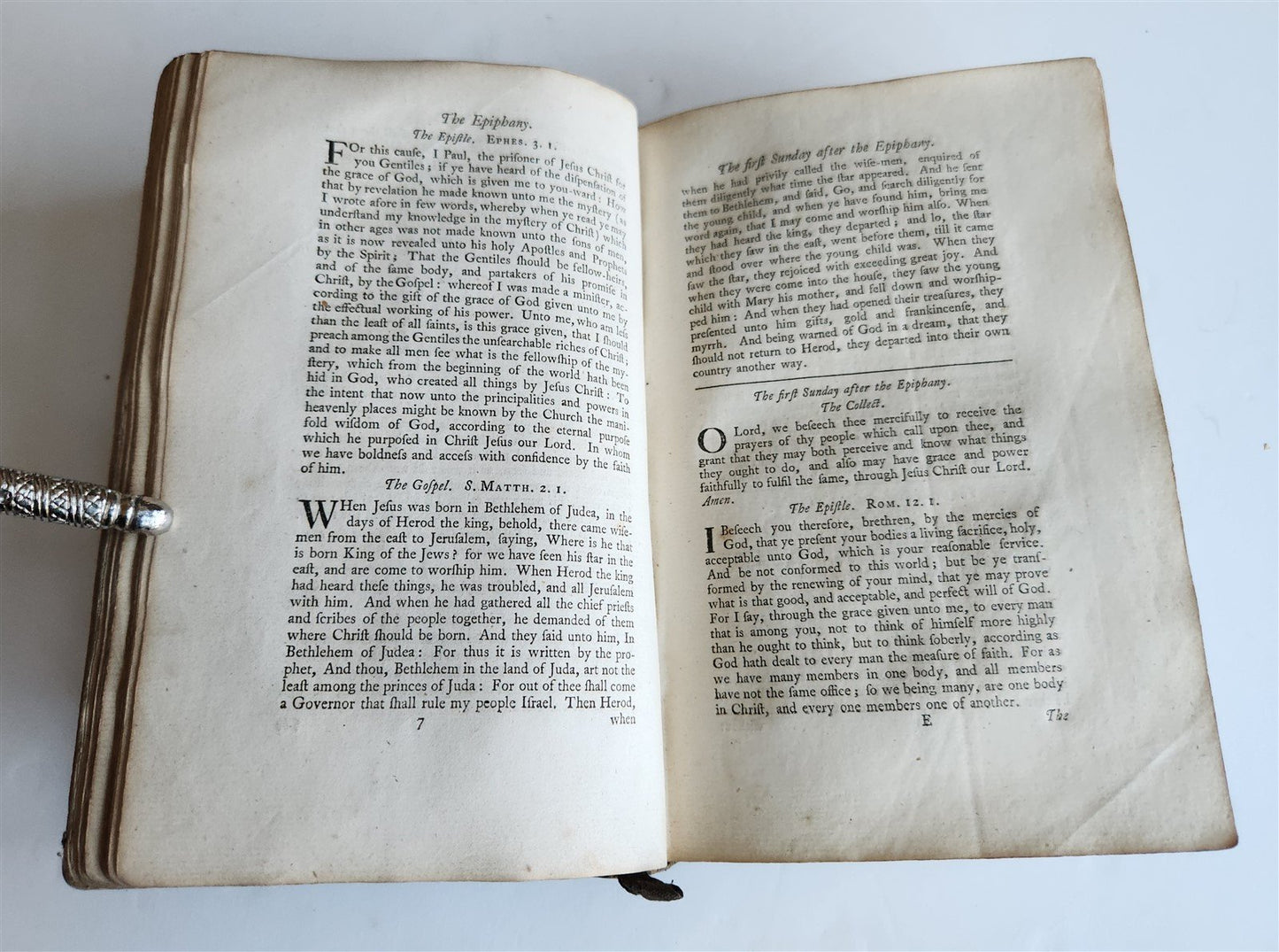 1745 BOOK of PSALMS antique in ENGLISH original binding 18th CENTURY