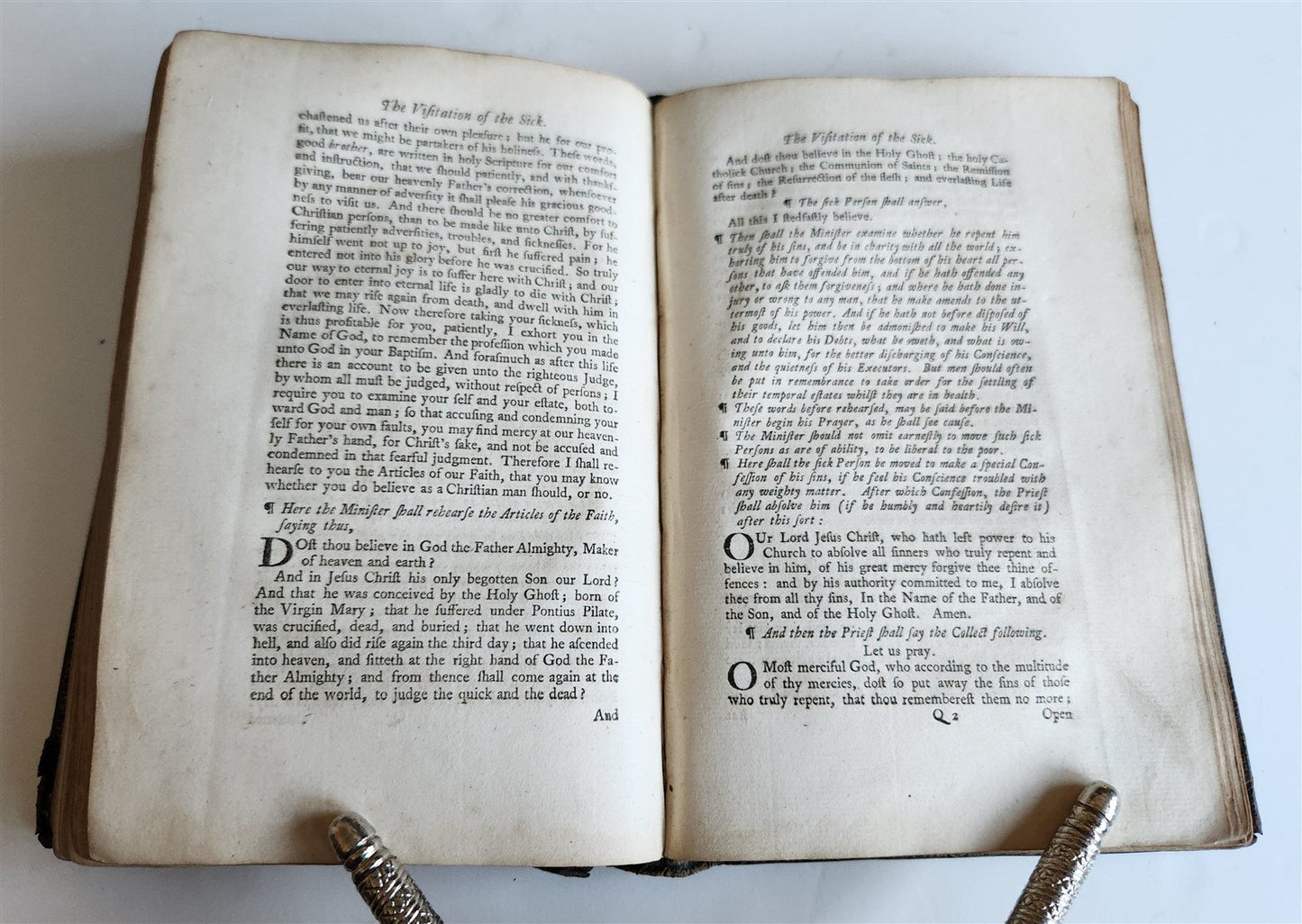 1745 BOOK of PSALMS antique in ENGLISH original binding 18th CENTURY