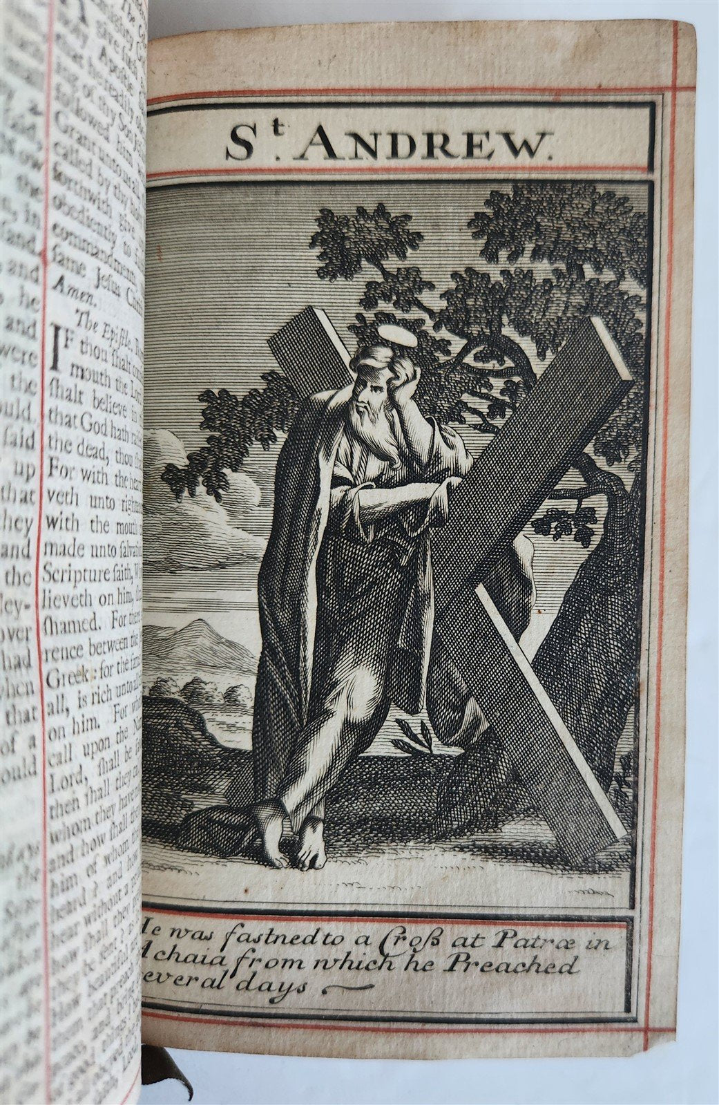 1715 BOOK of PSALMS antique in ENGLISH original binding w/ silver corners 18th C