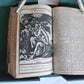 1715 BOOK of PSALMS antique in ENGLISH original binding w/ silver corners 18th C