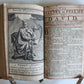 1715 BOOK of PSALMS antique in ENGLISH original binding w/ silver corners 18th C