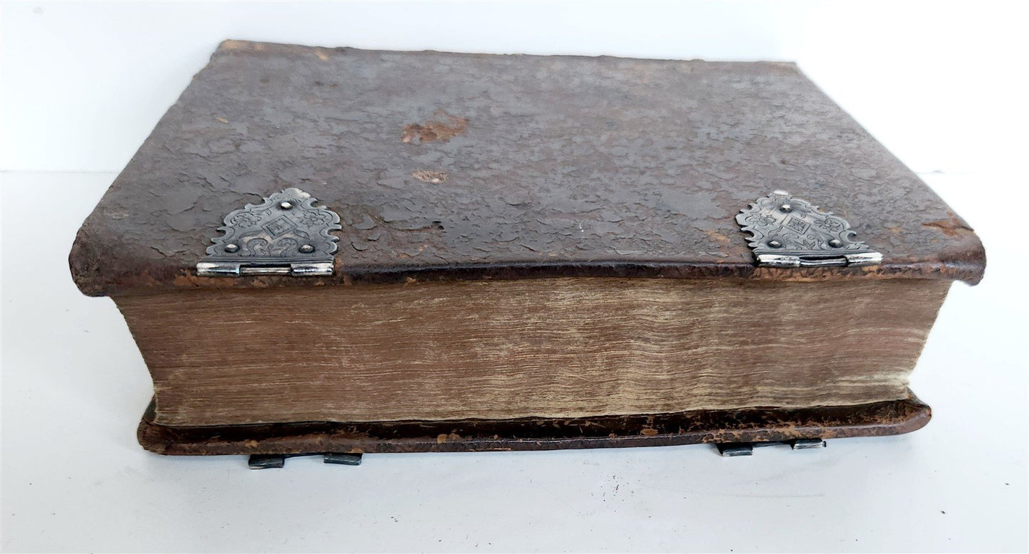 1630 BIBLE in ENGLISH antique OLD & NEW TESTAMENT 17th CENTURY