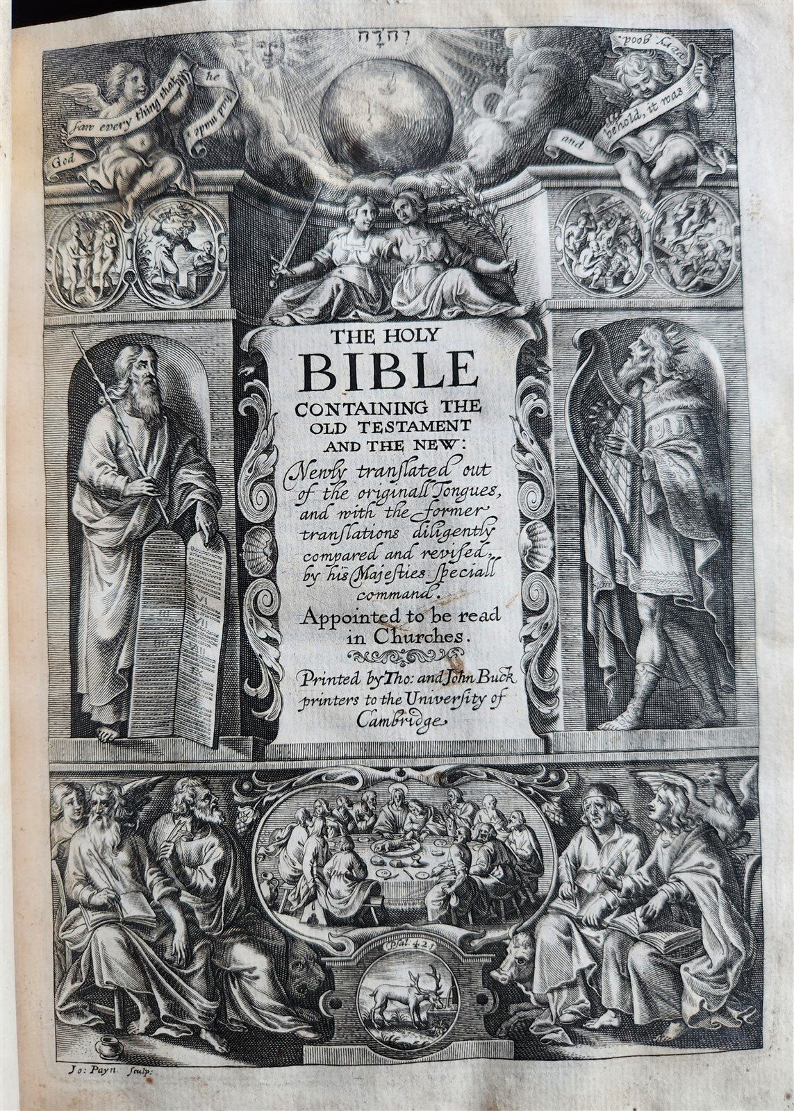 1630 BIBLE in ENGLISH antique OLD & NEW TESTAMENT 17th CENTURY