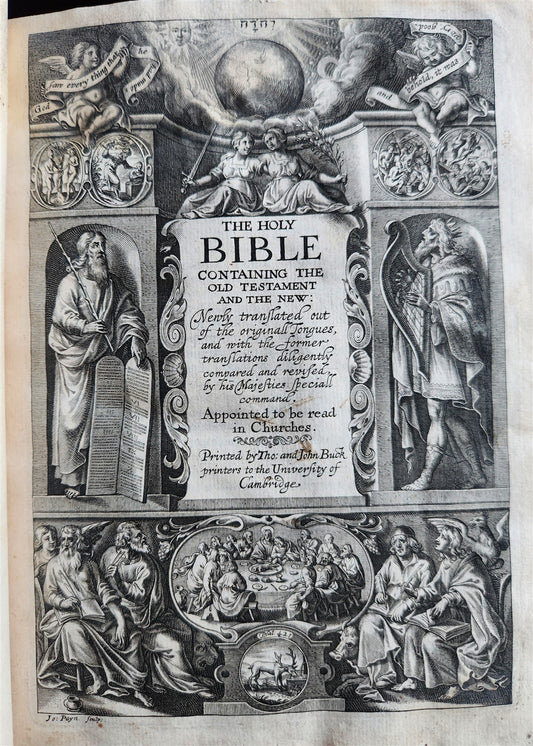 1630 BIBLE in ENGLISH antique OLD & NEW TESTAMENT 17th CENTURY