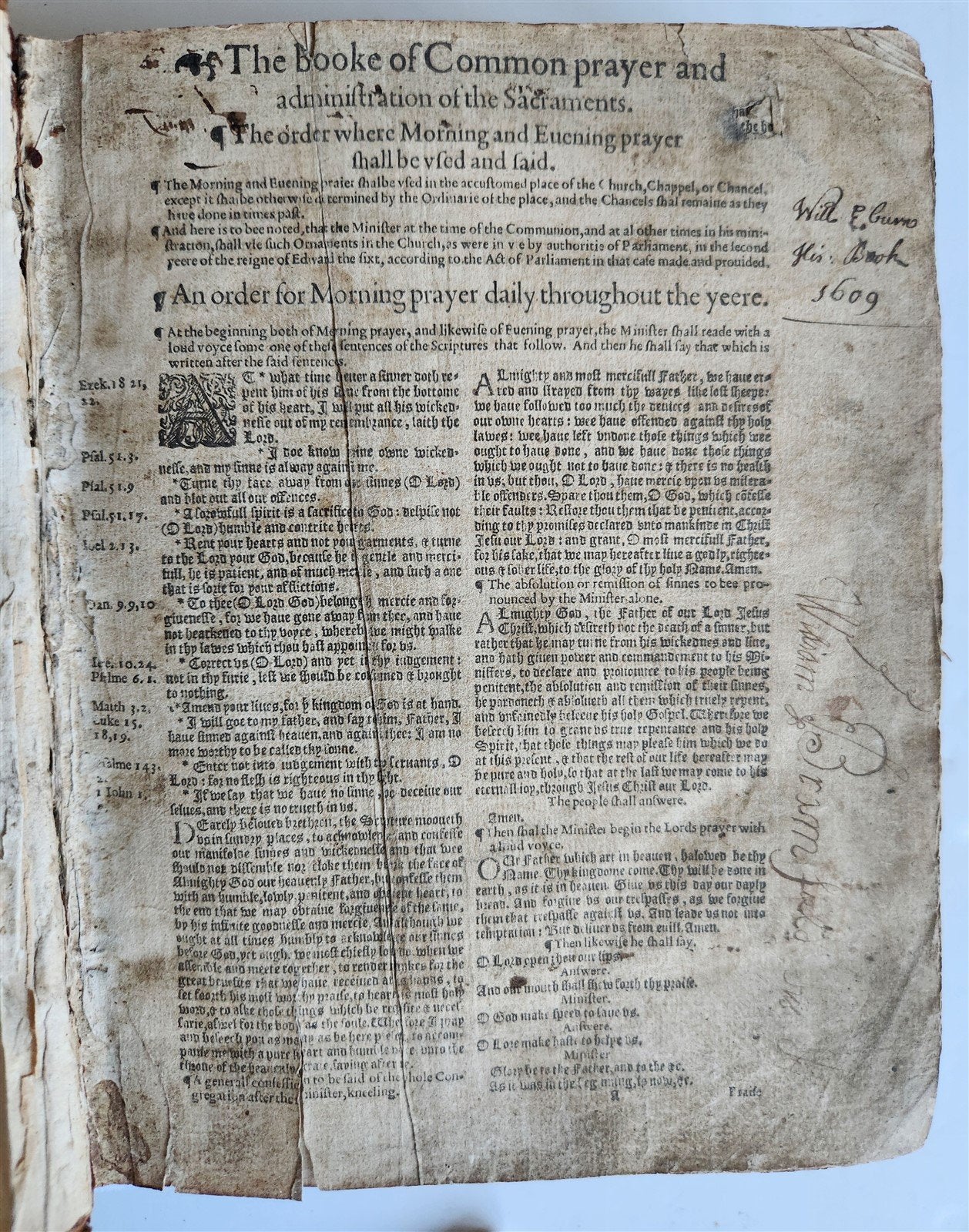 1607 BIBLE in ENGLISH antique OLD & NEW TESTAMENT printed by Robert Barker