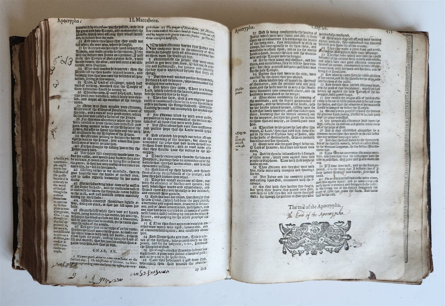 1607 BIBLE in ENGLISH antique OLD & NEW TESTAMENT printed by Robert Barker