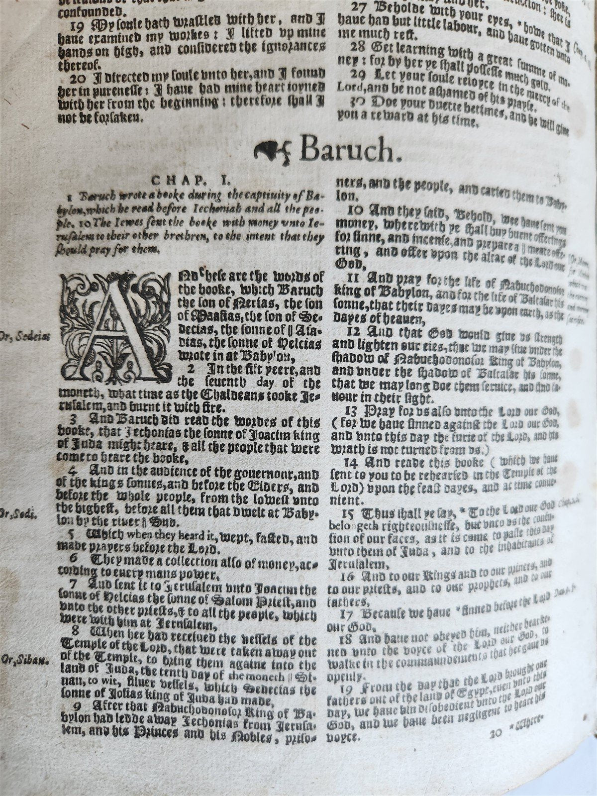 1607 BIBLE in ENGLISH antique OLD & NEW TESTAMENT printed by Robert Barker