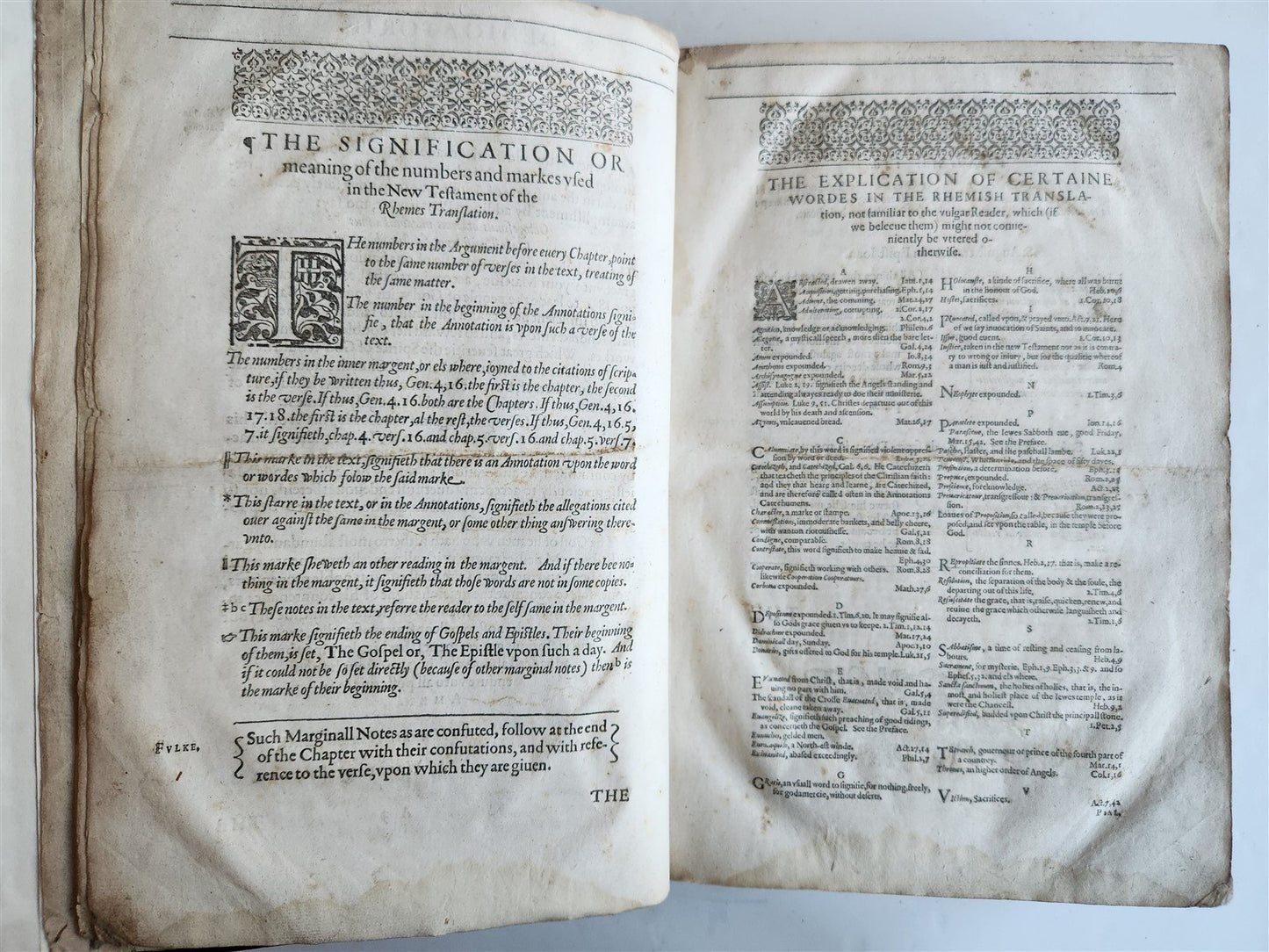 1601 BIBLE in ENGLISH antique FOLIO NEW TESTAMENT printed by Robert Barker