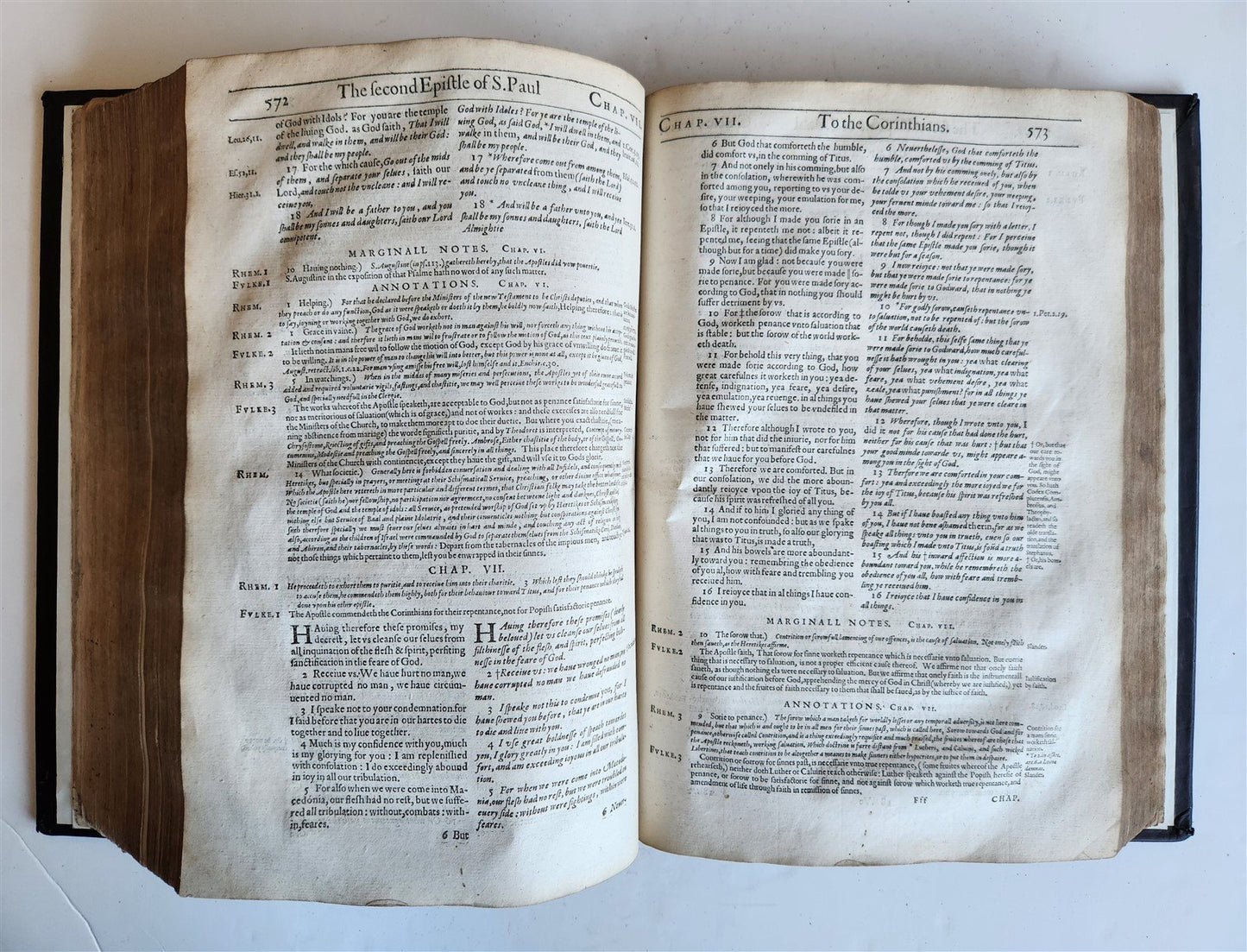 1601 BIBLE in ENGLISH antique FOLIO NEW TESTAMENT printed by Robert Barker