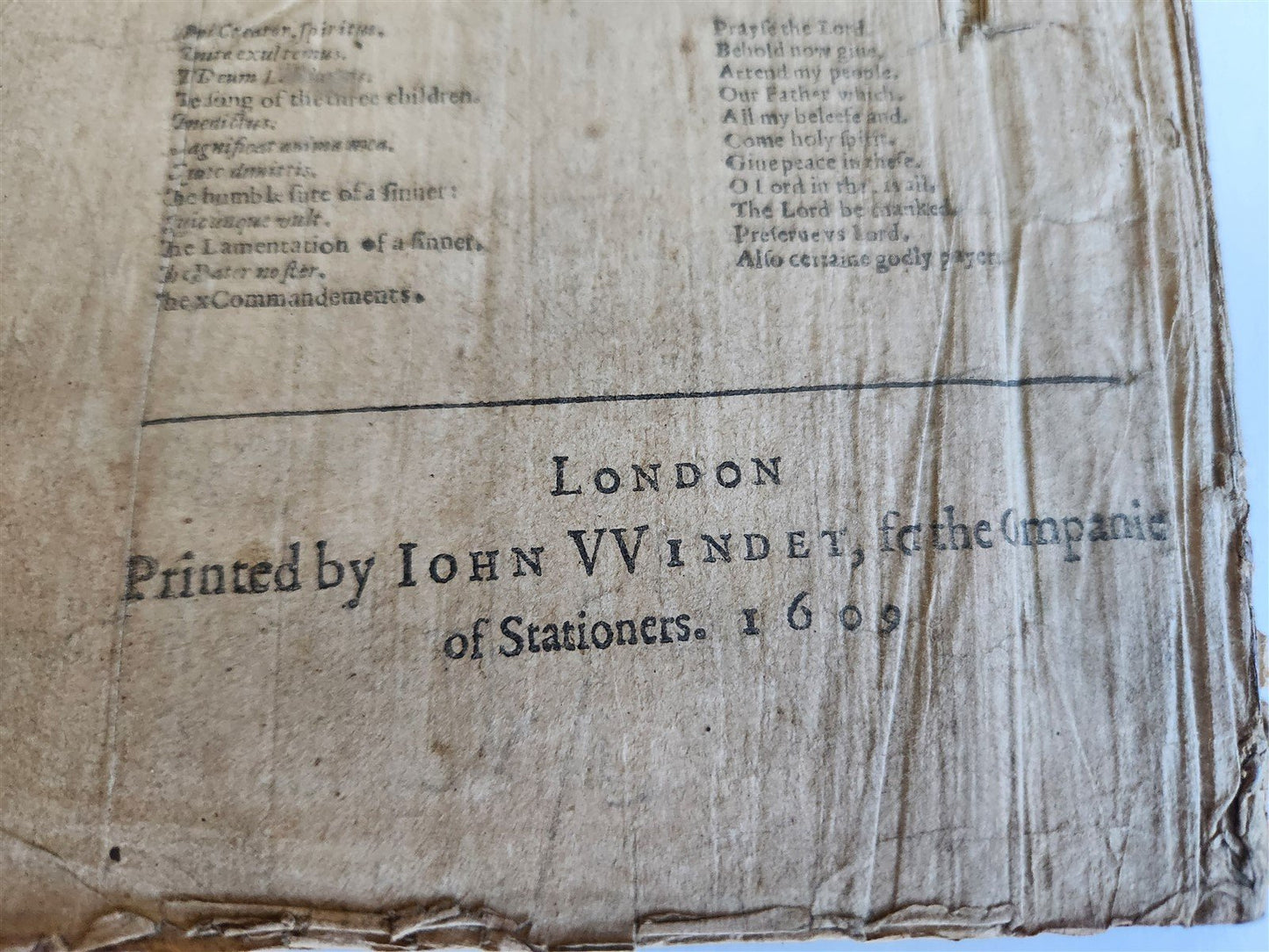 1608 BOOK of PSALMES in ENGLISH antique