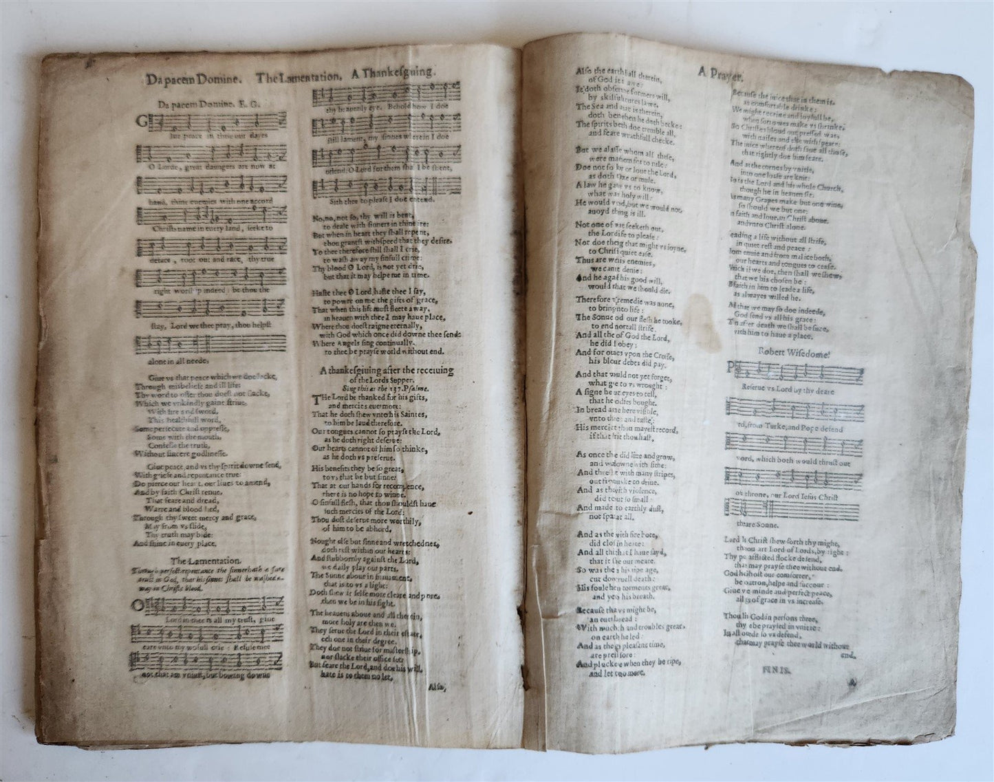 1608 BOOK of PSALMES in ENGLISH antique