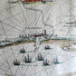 1640 SEA CHART of DUNKIRK COAST FRANCE antique MAP 20 by 31 inches by W.Blaeu