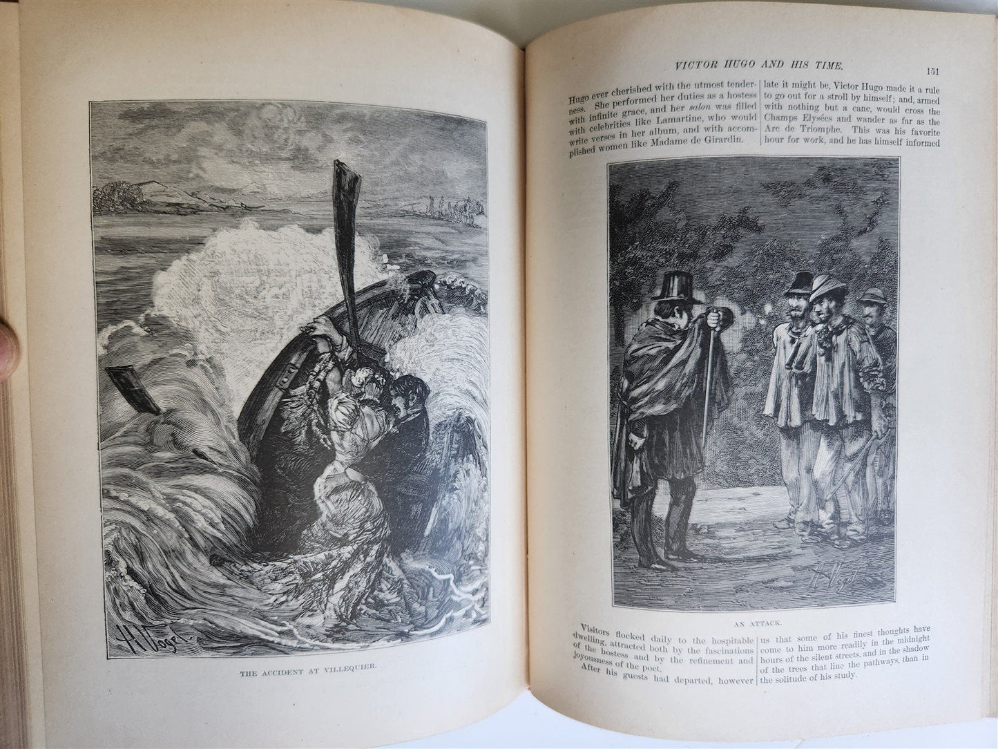 1882 VICTOR HUGO and HIS TIME antique ILLUSTRATED
