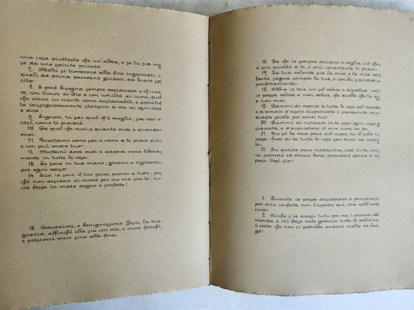 MANUSCRIPT in ITALIAN IMITATIO CHRISTI VELLUM BOUND