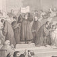 1867 THE REFORMATION LARGE ENGRAVING antique 26 by 30.5 inches