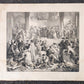 1867 THE REFORMATION LARGE ENGRAVING antique 26 by 30.5 inches