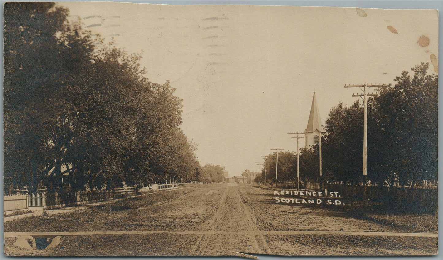SCOTLAND SD RESIDENCE STREET ANTIQUE REAL PHOTO POSTCARD RPPC