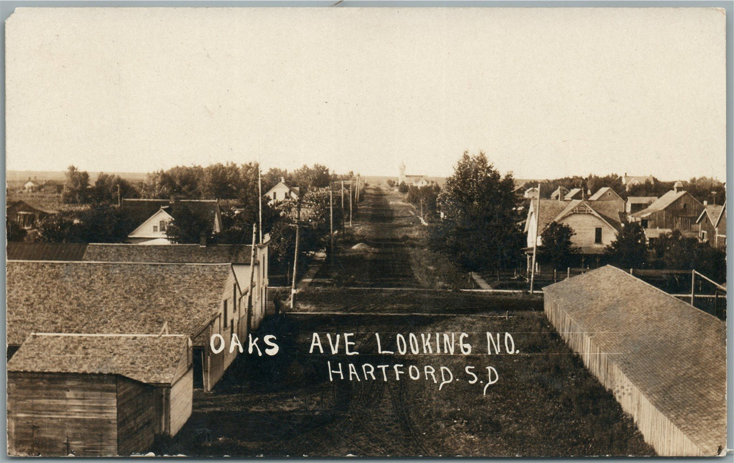 HARTFORD SD OAKS AVENUE ANTIQUE REAL PHOTO POSTCARD RPPC