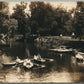 SIOUX FALLS SD BOATING SCENE ANTIQUE REAL PHOTO POSTCARD RPPC