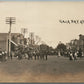 WHITE SD GALA DAY ANTIQUE REAL PHOTO POSTCARD RPPC