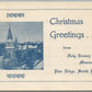 PINE RIDGE SD HOLY ROSARY MISSION CHRISTMAS GREETINGS ANTIQUE POSTCARD