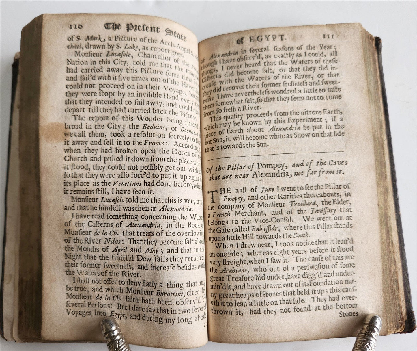 1678 PRESENT STATE of EGYPT antique 1672 VOYAGE of Johann Wansleben 1st EDITION