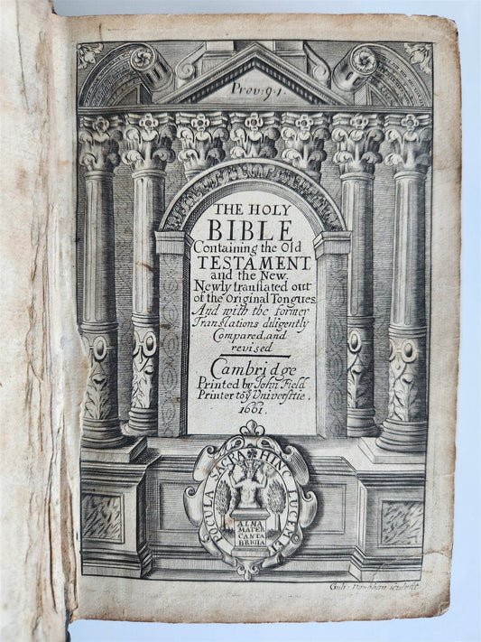 1661 BIBLE in ENGLISH antique OLD TESTAMENT Cambridge