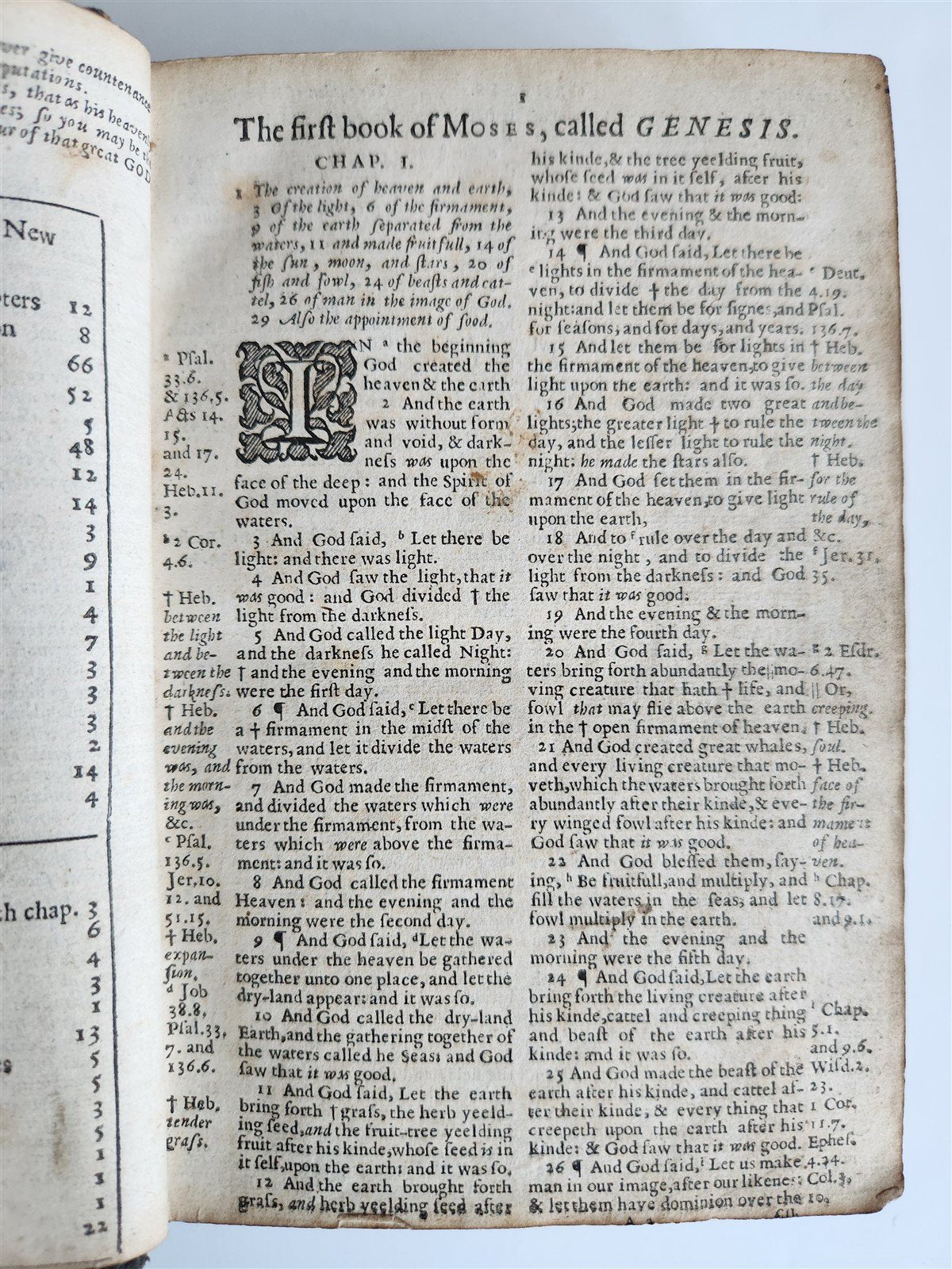 1661 BIBLE in ENGLISH antique OLD TESTAMENT Cambridge