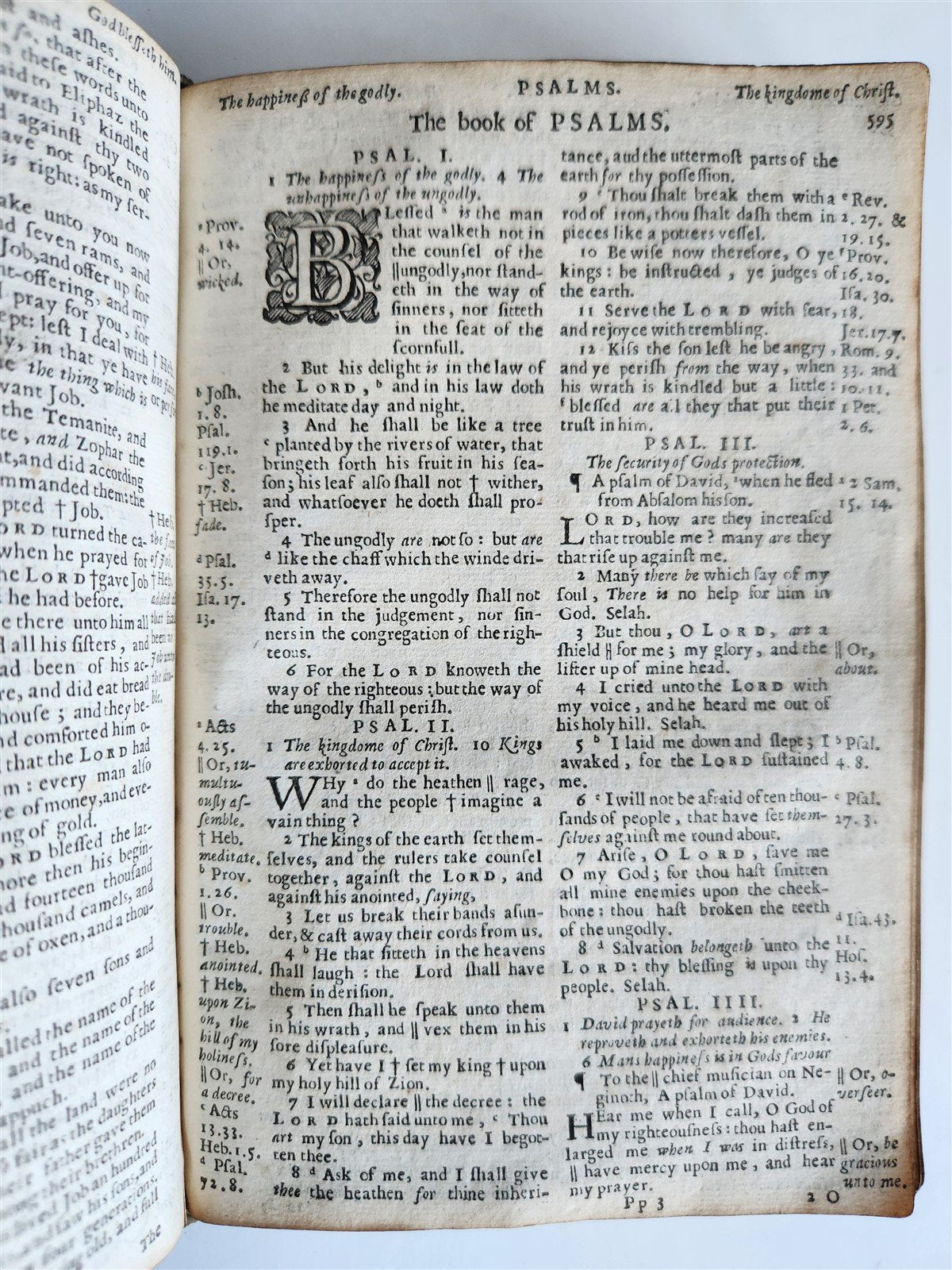 1661 BIBLE in ENGLISH antique OLD TESTAMENT Cambridge