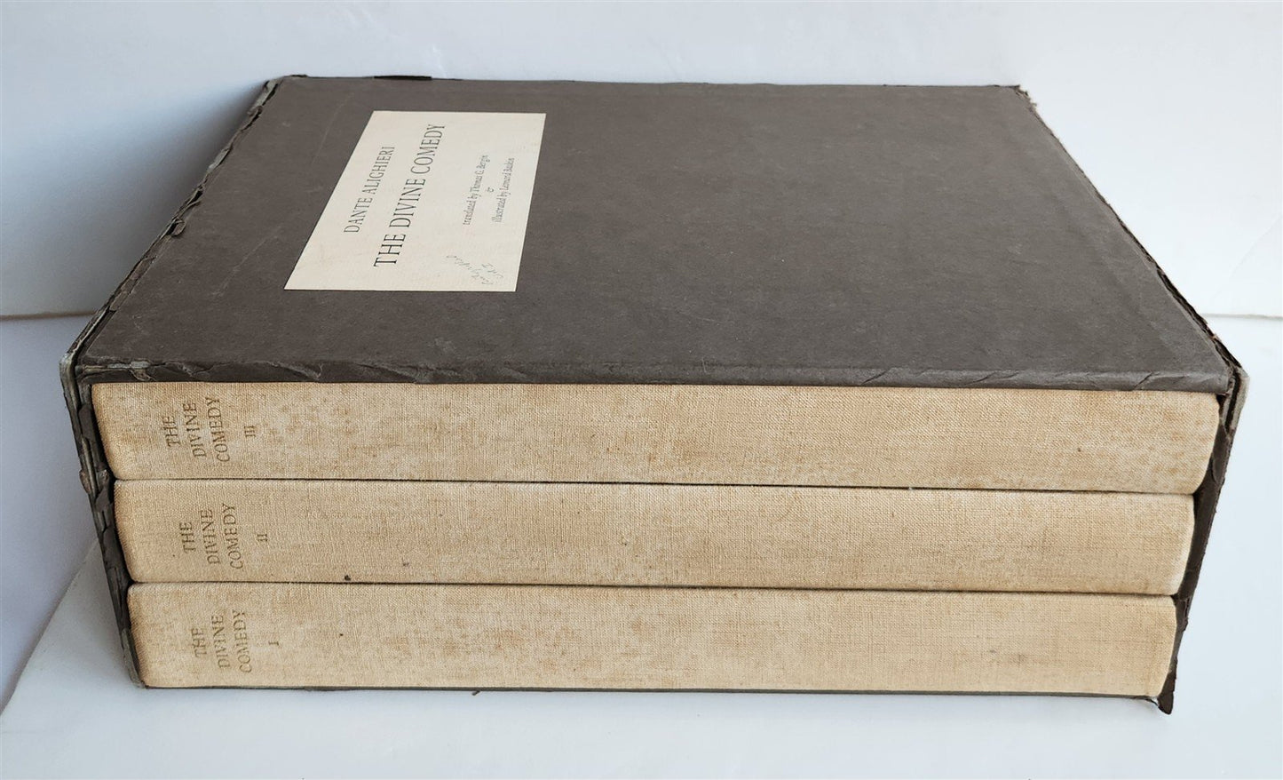 1969 DIVINE COMEDY by DANTE illustrated & SIGNED! by LEONARD BASKIN 3 VOLUMES