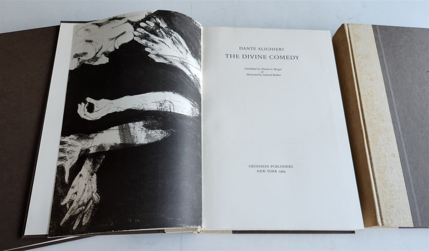 1969 DIVINE COMEDY by DANTE illustrated & SIGNED! by LEONARD BASKIN 3 VOLUMES