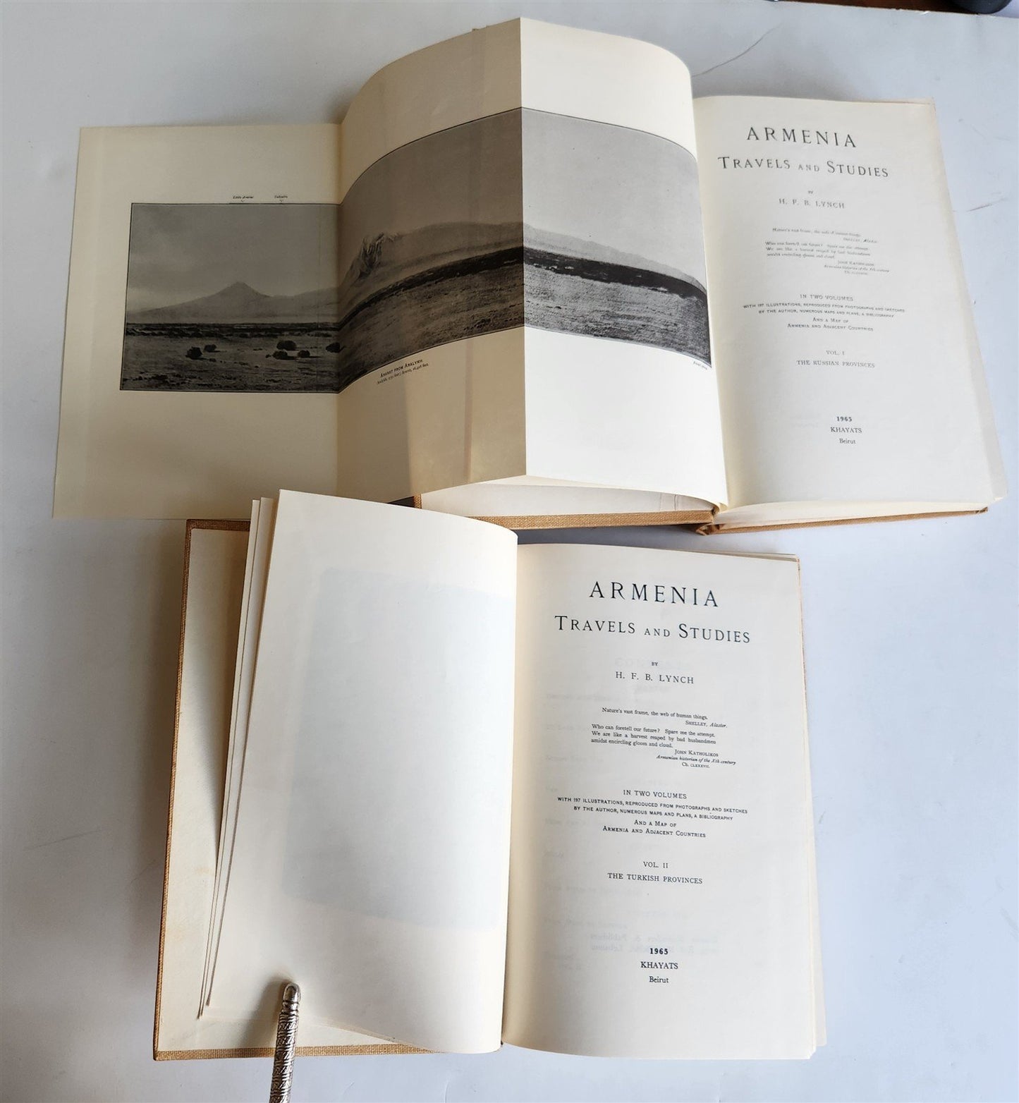 1965 ARMENIA TRAVELS & STUDIES by Lynch vintage 2 volumes ILLUSTRATED