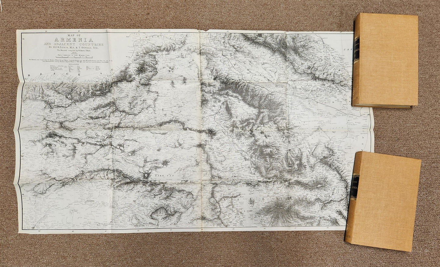 1965 ARMENIA TRAVELS & STUDIES by Lynch vintage 2 volumes ILLUSTRATED