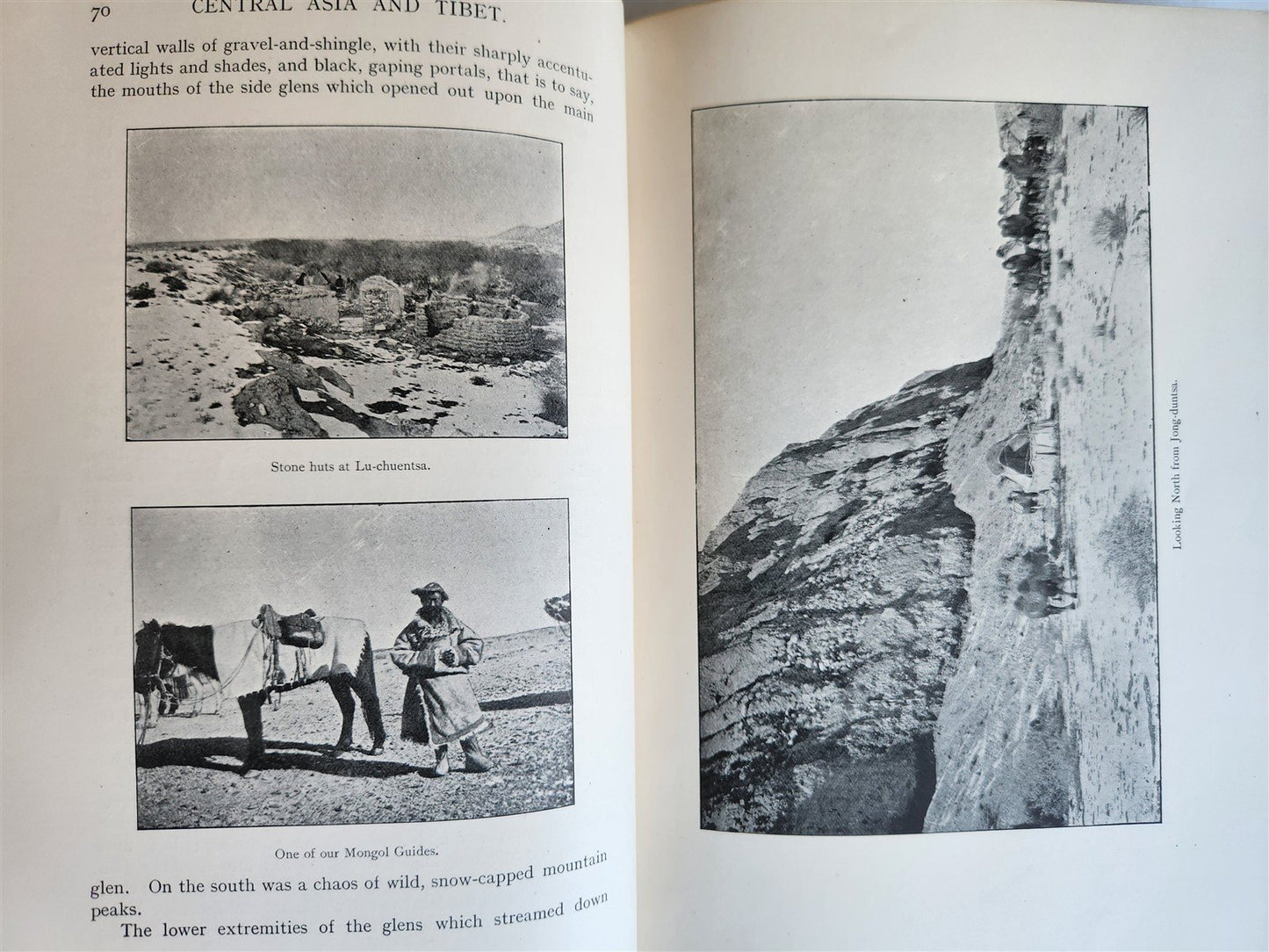 1903 CENTRAL ASIA & TIBET by SVEN HEDIN 2 VOLS antique ILLUSTRATED