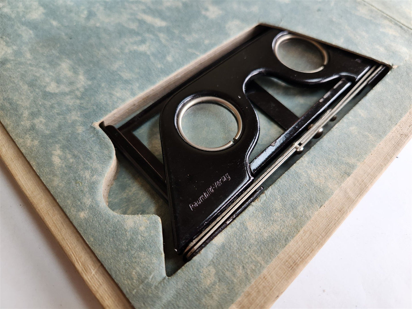 1940 GERMAN WWII PHOTOBOOK antique w/ 100 STEREOPHOTOS & VIEWER