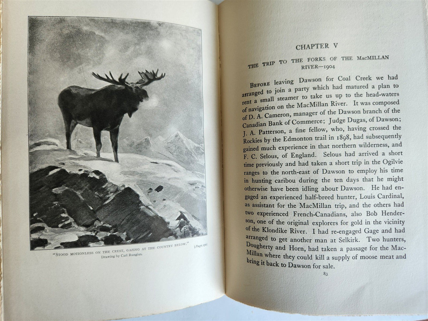 1919 THE WILDERNESS OF THE UPPER YUKON by C.Sheldon ILLUSTRATED antique
