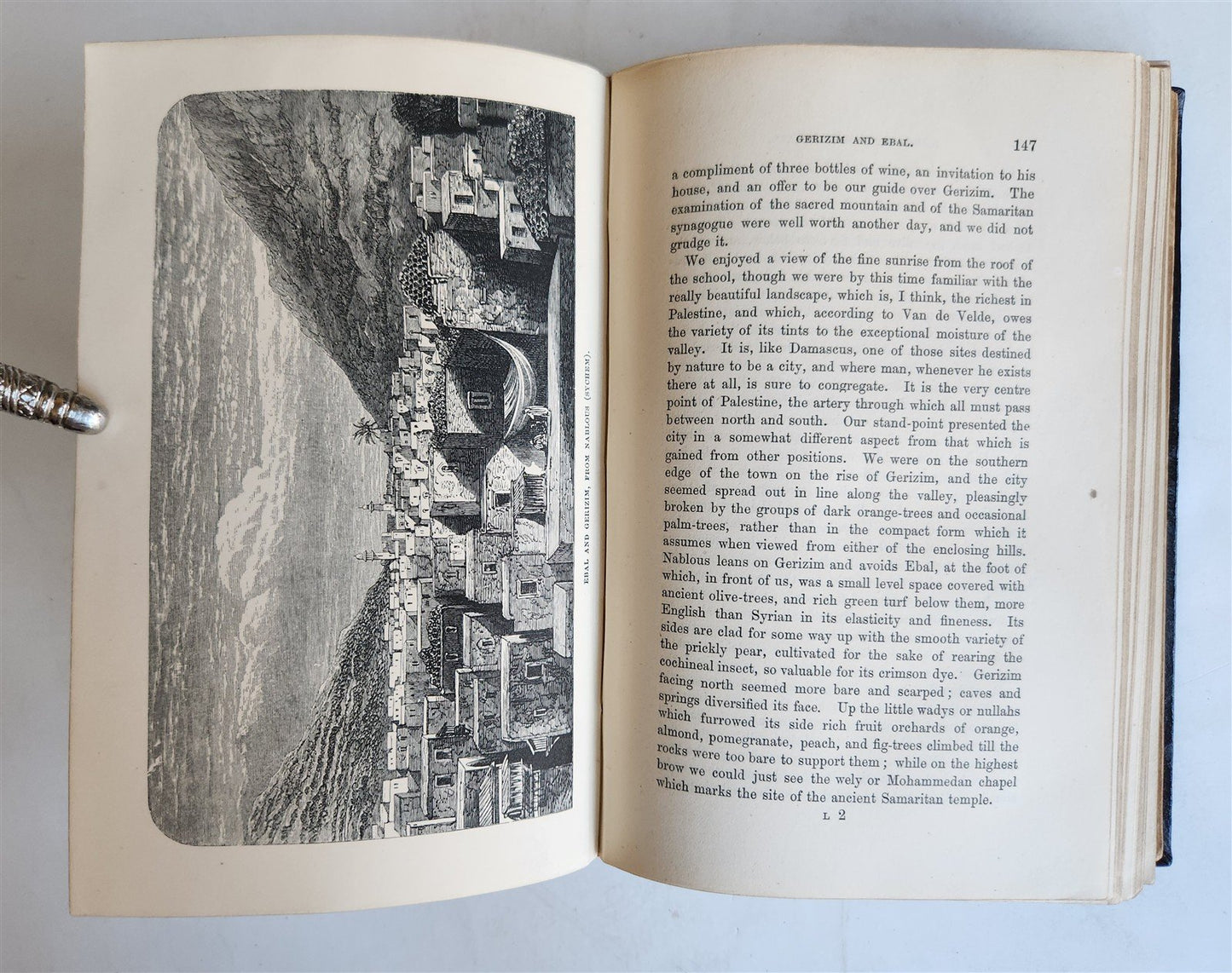 1876 THE LAND OF ISRAEL JOURNAL OF TRAVELS in PALESTINE ILLUSTRATED antique