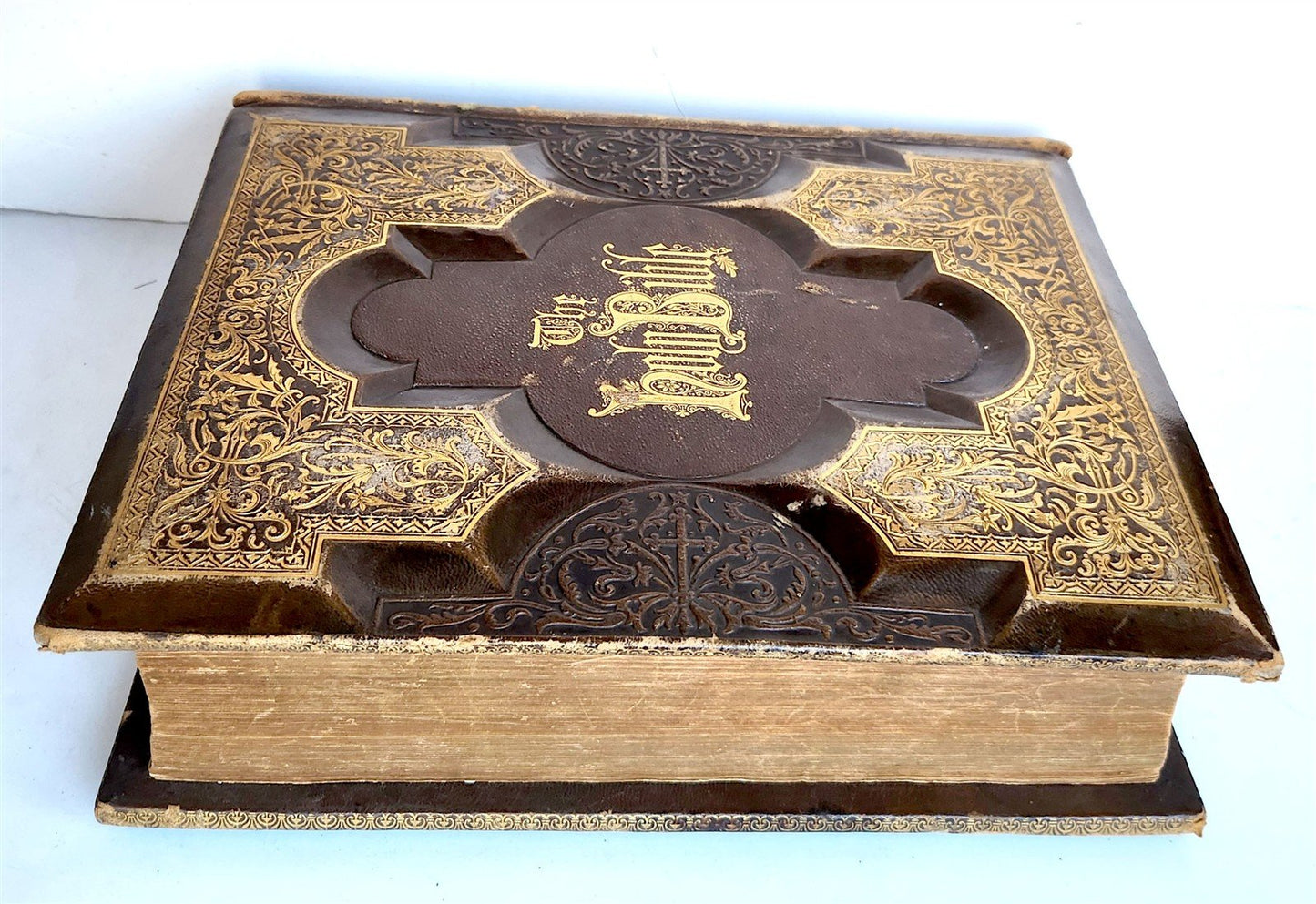 1875 BIBLE in ENGLISH ANTIQUE VICTORIAN MASSIVE FOLIO GUSTAVE DORE ILLUSTRATED