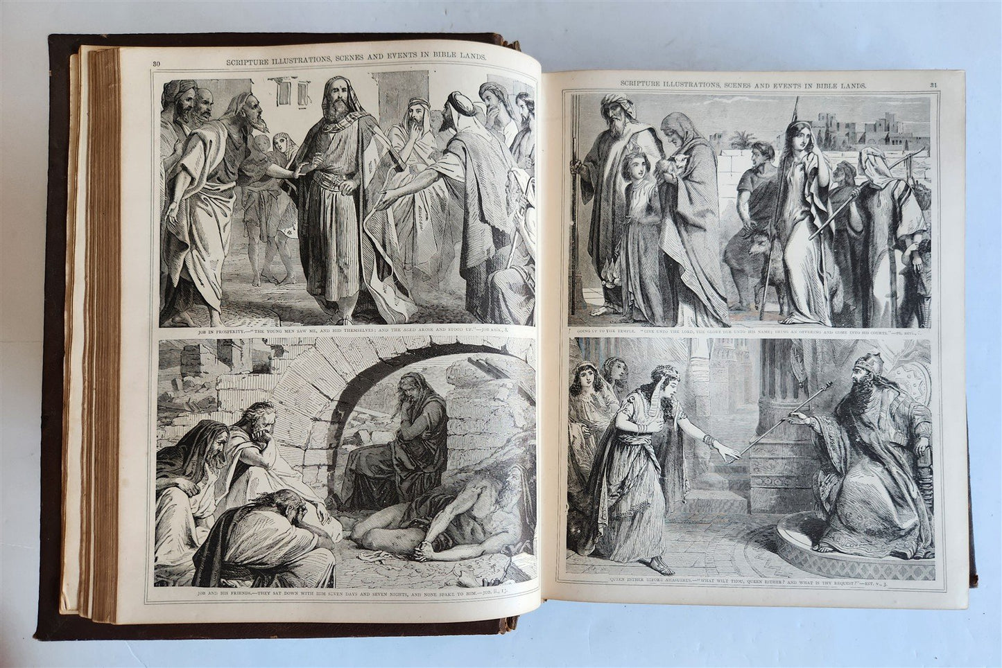 1875 BIBLE in ENGLISH ANTIQUE VICTORIAN MASSIVE FOLIO GUSTAVE DORE ILLUSTRATED