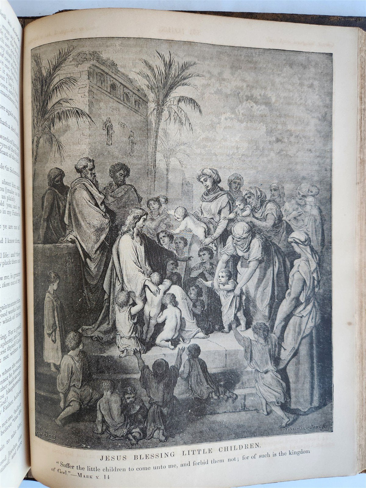 1875 BIBLE in ENGLISH ANTIQUE VICTORIAN MASSIVE FOLIO GUSTAVE DORE ILLUSTRATED