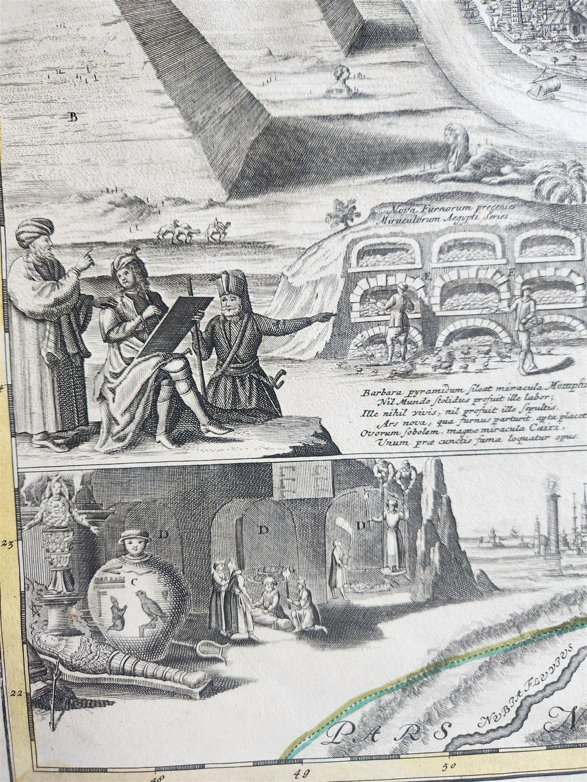 1720 MAP of EGYPT by JOHANN HOMANN antique AEGYPTUS HODIERNA