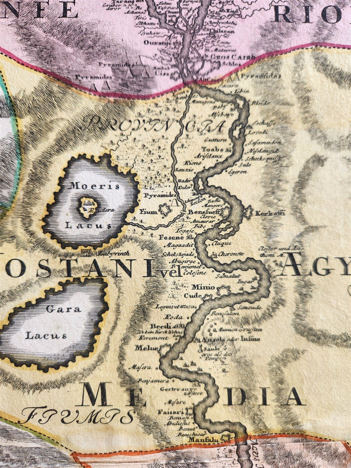 1720 MAP of EGYPT by JOHANN HOMANN antique AEGYPTUS HODIERNA