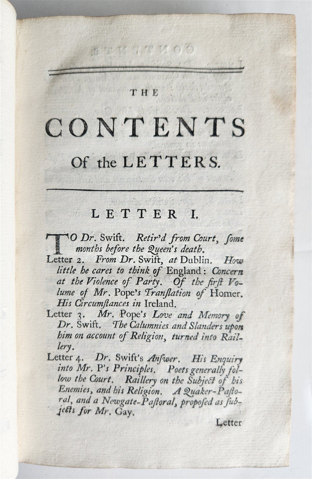 1741 LETTERS TO & FROM DR.J.SWIFT from YEAR 1714, TO 1738 antique
