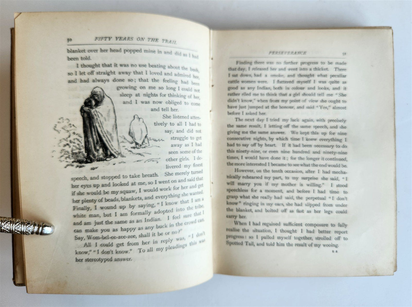 1889 FIFTY YEARS ON THE TRAIL Story of Western Life O'REILLY antique AMERICANA